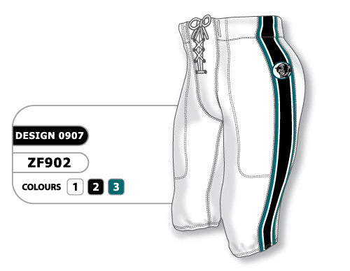 Athletic Knit Custom Sublimated Football Pant Design 0907 (ZF902-0907)